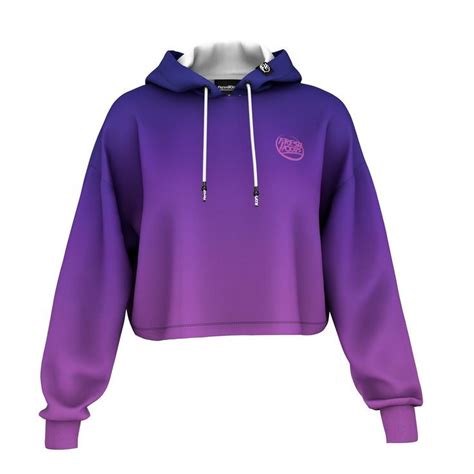 purple cropped hoodie